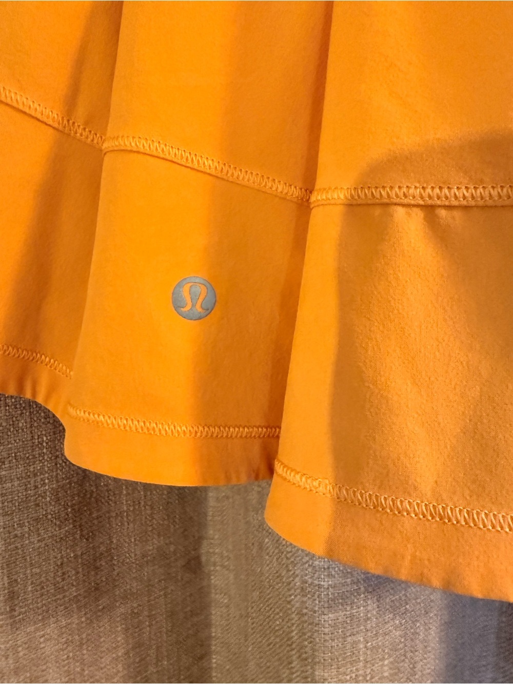 Lululemon Pace Rival Mid Rise Skirt Long Mango Dream Orange Size 2 - Picture 4 of 7
